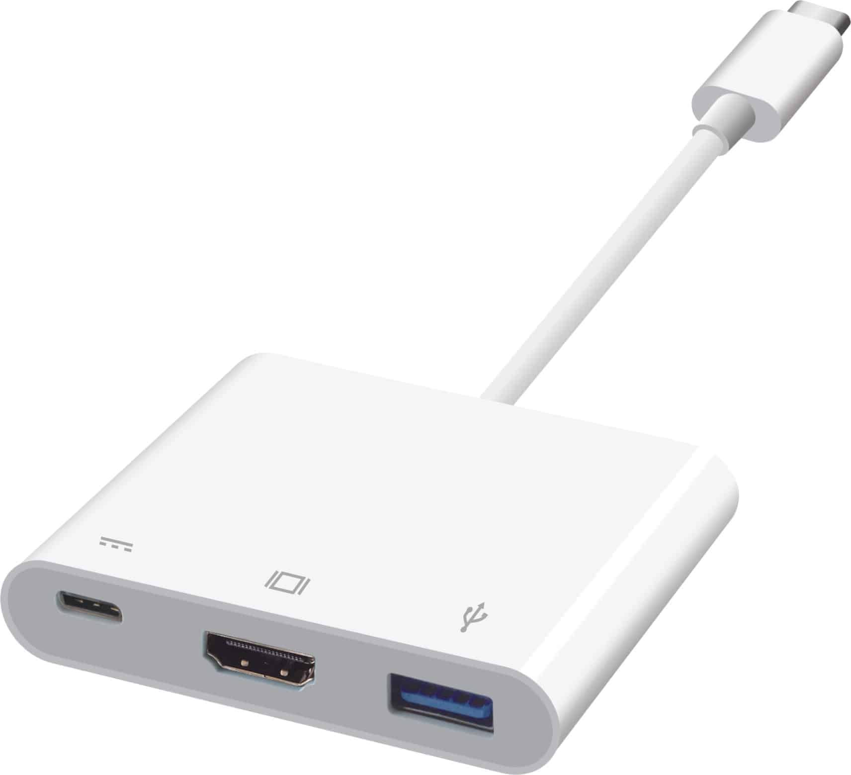 USB-C 3-in-1 Multipoort adapter HDMI USB USB-C