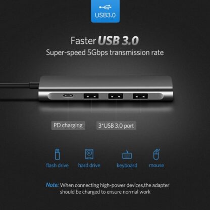 USB-C Hub 5-in-1 3x USB 3.0