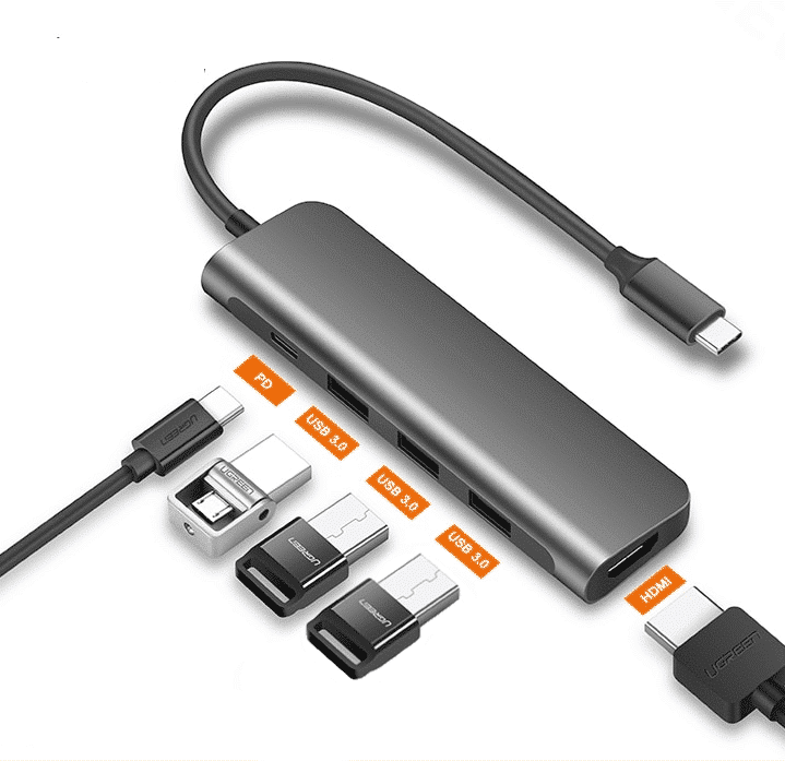 USB-C adapter met HDMI én USB3 poorten | Voor en Laptops