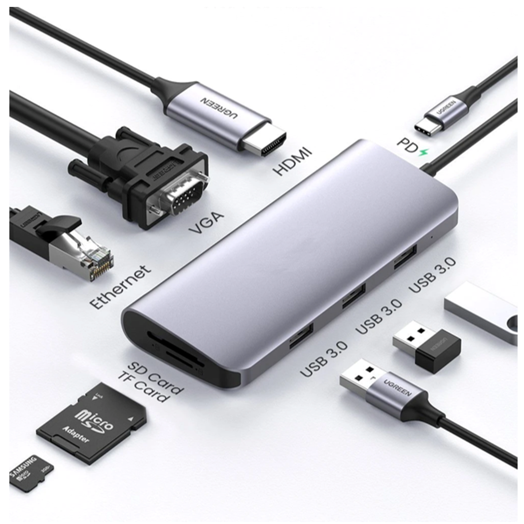 Kijkgat Overeenkomstig zin USB-C Hub met HDMI & VGA voor MacBooks en Laptops - Morgen in huis!
