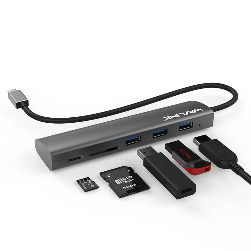 USB-C naar 3x USB 3.0 + SD/microSD kaartlezer - Afbeelding 6