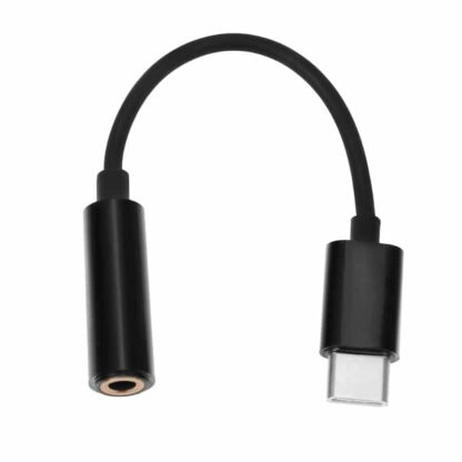 usb-c naar audio zwart