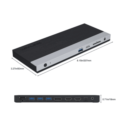 wl-umd05 USB-C docking station triple video 3