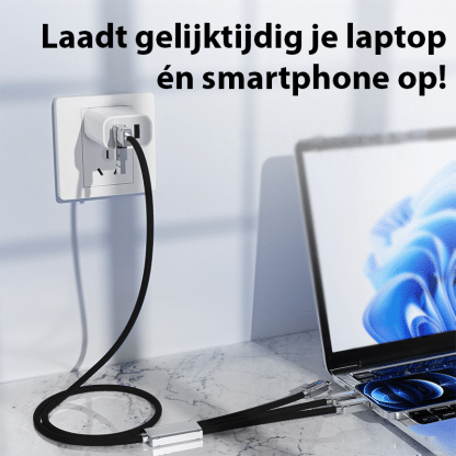 3-in-1 USB multikabel (Pro versie) met USB-C, Lightning en Micro-USB - Afbeelding 6
