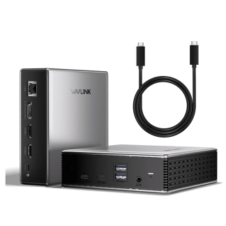 Wavlink Ultra USB-C Docking Station - 2 x HDMI - 1 x Displayport -  Ethernet - Audio In/Uit - 2 x USB-A - 1 x USB-C- 125W Opladen