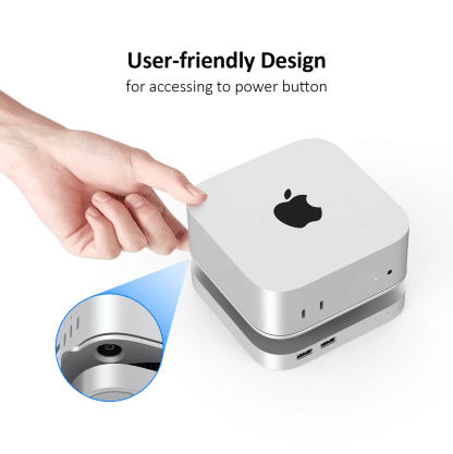M-TECK Mac Mini M4 hub docking station met 3 x USB-A + Micro SD Kaartlezer + HDMI + M.2 NVMe SSD interface - Afbeelding 4