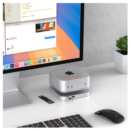 M-TECK Mac Mini M4 hub docking station met 3 x USB-A + Micro SD Kaartlezer + HDMI + M.2 NVMe SSD interface - Afbeelding 6