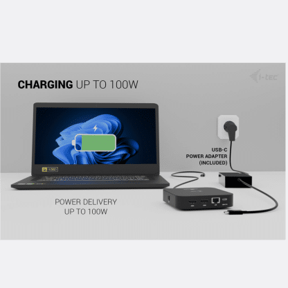 I-tec USB-C Docking Station - 2 x HDMI - Ethernet - Audio in/uit - 5 x USB-A - 2 x USB-C - 100W opladen - Afbeelding 7