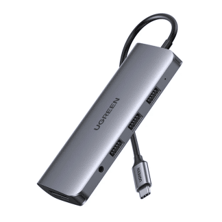 UGREEN 10-in-1 USB-C Hub met HDMI + VGA + 3 x USB3.0 + USB-C (incl. opladen) + SD/Micro SD + Ethernet + 3.5mm Audio