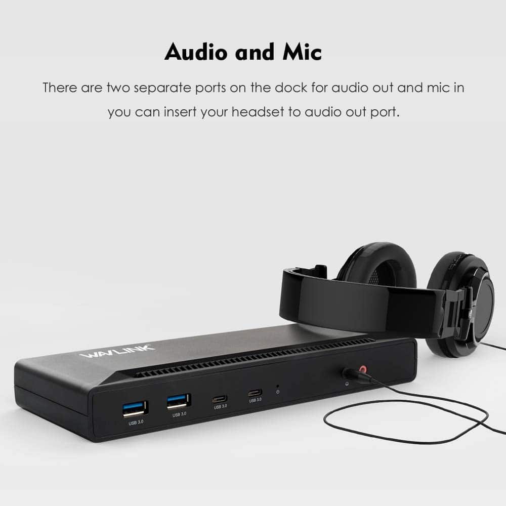 USB-C / Thunderbolt 3 Universal Docking Station met 2 x HDMI en Displayport voor MacBook en Laptop (65W) - Afbeelding 7