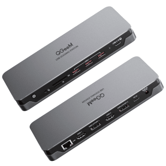 Quad USB-C Universal Docking Station max. 4 schermen met 2 x  HDMI en 2 x DisplayPort