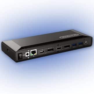 M-TECK Pro Max USB-C Docking Station - 2 x HDMI - 2 x Displayport - Ethernet - 4 x USB-A - 2 x USB-C - Audio - 100W opladen - Alle type MacBook en Laptop